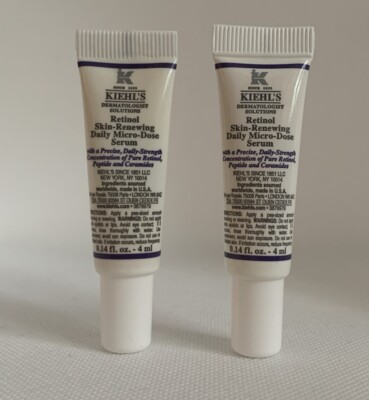 2x Kiehl s Retinol Skin Renewing Daily Micro Dose Serum w/Pure Retinol 4mL
