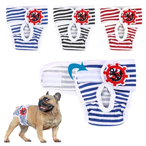3pcs Reusable Washable Female Male Dog Wraps Belly Band for Pet Diapers S-2XL - Picture 3 of 22