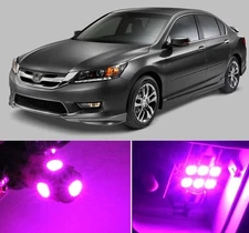 10 x Premium Hot Pink LED Lights Interior Package Kit for Honda Accord