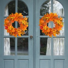 Artificial Seasonal Wreath for Front Door or Porch, Autumn Fall