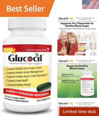 Trusted Blood Sugar Support Softgels - Over 2 Million Bottles Sold - 120 Count