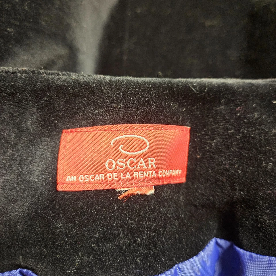 Chaqueta Blazer Oscar De La Renta Terciopelo Bordado L/XL Dinero Antiguo Regal Lujo Foto 3 de 4