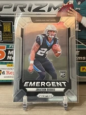 2024 PANINI PRIZM JONATHAN BROOKS ROOKIE EMERGENT #9 PANTHERS