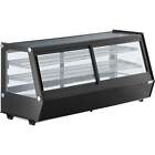 60" Black Self-Serve Refrigerated Countertop Bakery Display Case w/ Led Lighting