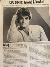 Todd Curtis, Capitol, Full Page Vintage Clipping, a