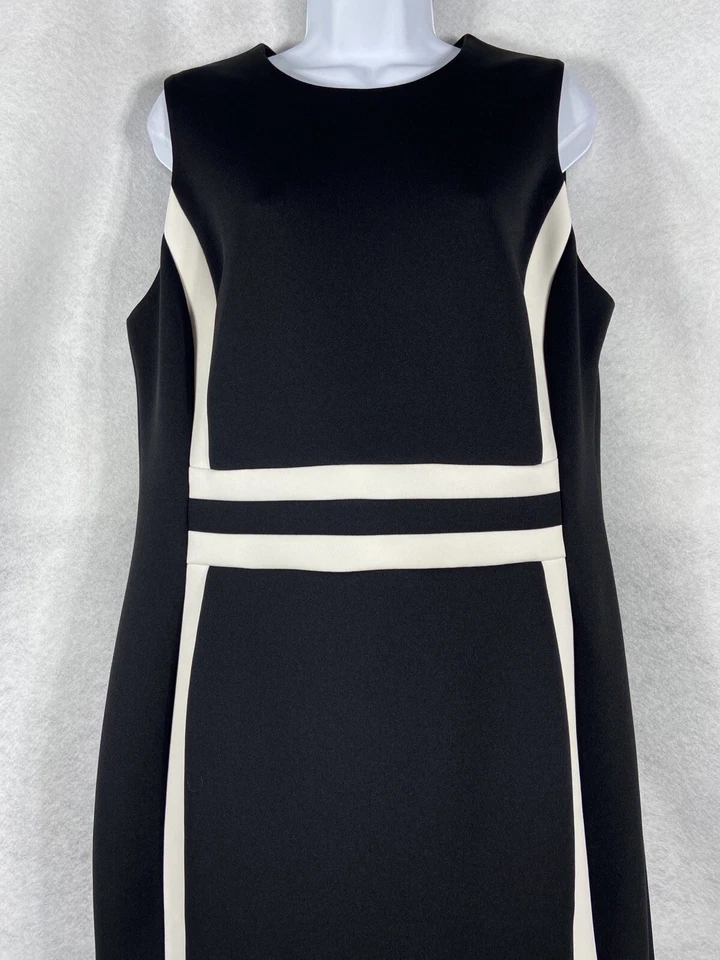 Vestido para mujer Calvin Klein 14W negro funda sin mangas buceo nuevo sin etiquetas Foto 3 de 4