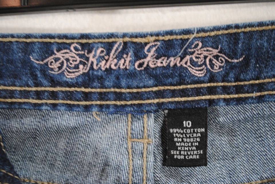 Kikit Jeans Bootcut Leg Denim Women's 10 Blue Studded Jeans - Image 3 of 3