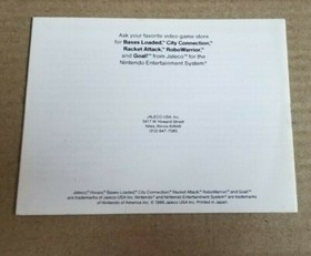 HOOPS INSTRUCTION MANUAL 1989 Jaleco NES NINTENDO VIDEO GAME 20 Page BOOKLET