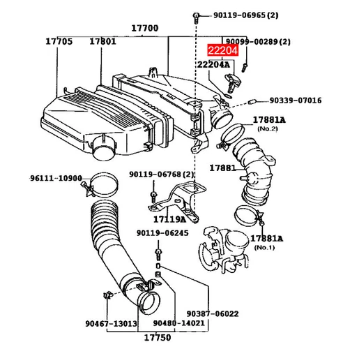 Mass Air Flow Meter Sensor 22204-22010 MAF For Toyota Yaris Tundra RAV4 1.5 1.8L - Picture 4 of 8
