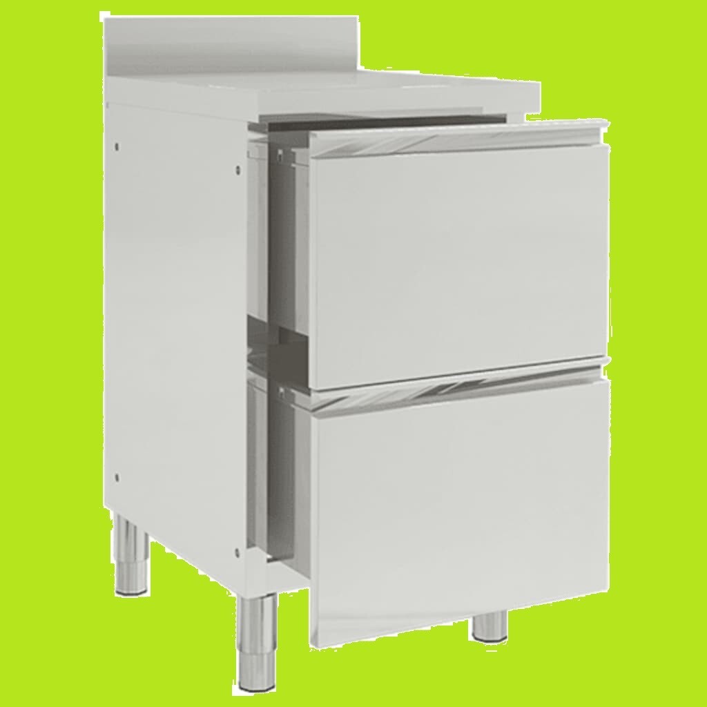 Arbeitstisch Edelstahl Küchentisch Schubladen Schrank Gastronomie ✅Werkversand✅