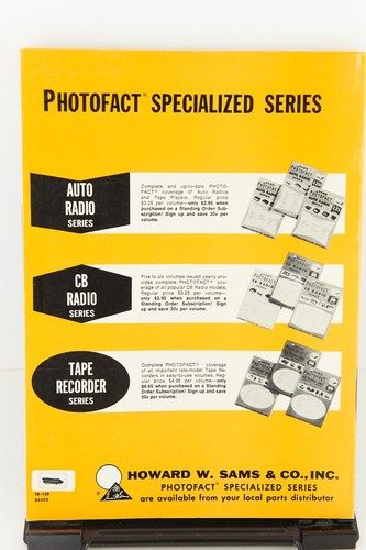 Sams Photofact Tape Recorder Series TR-101 to TR-125 *Select Volume* (Good) - Picture 34 of 44