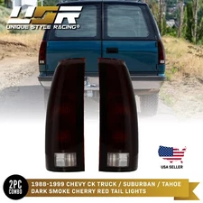 1988-1999 Chevy C/K C10 1500/2500/3500 Tahoe Suburban Red Smoke Tail Lights Lamp