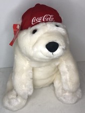 Vintage 1995 Coca Cola Coke Polar Bear Plush Creations by Dakin Red Hat Tags