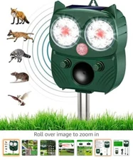 Animal Repeller Ultrasonic Solar Power Bird Dog Cat Skunk Deer Raccoon Repellent