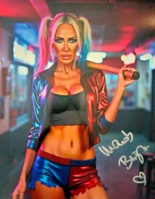 MANDY BRIGHT signed 8x10 PHOTO Harley Quinn cosplay LOT C