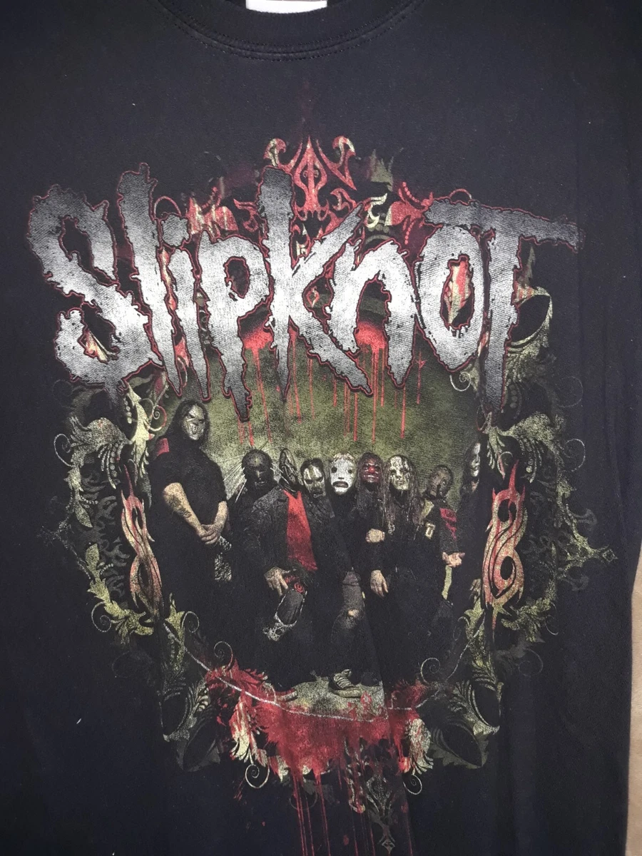 Slipknot T Shirt Vintage Size L Metal Band Tee Concert Tour 2000s