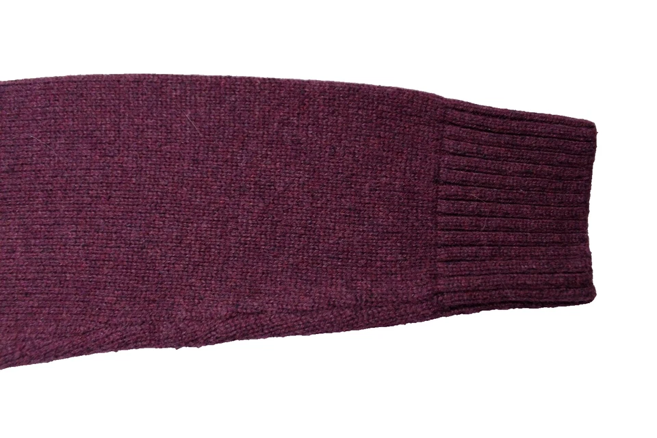 SUÉTER SONOMA 1/4 CREMALLERA Hombre Talla S Borgoña Morado Mezcla Algodón Manga Larga Foto 4 de 4