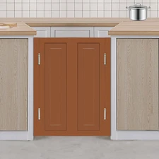 Partition Single Door Passing Door For Stairs Passageway Dividing Door Brown