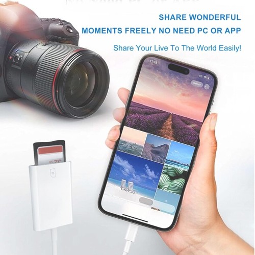USB C to Card Reader for Phone Tablet & USB C Device Portable Camera Viewer - Zdjęcie 6 z 9