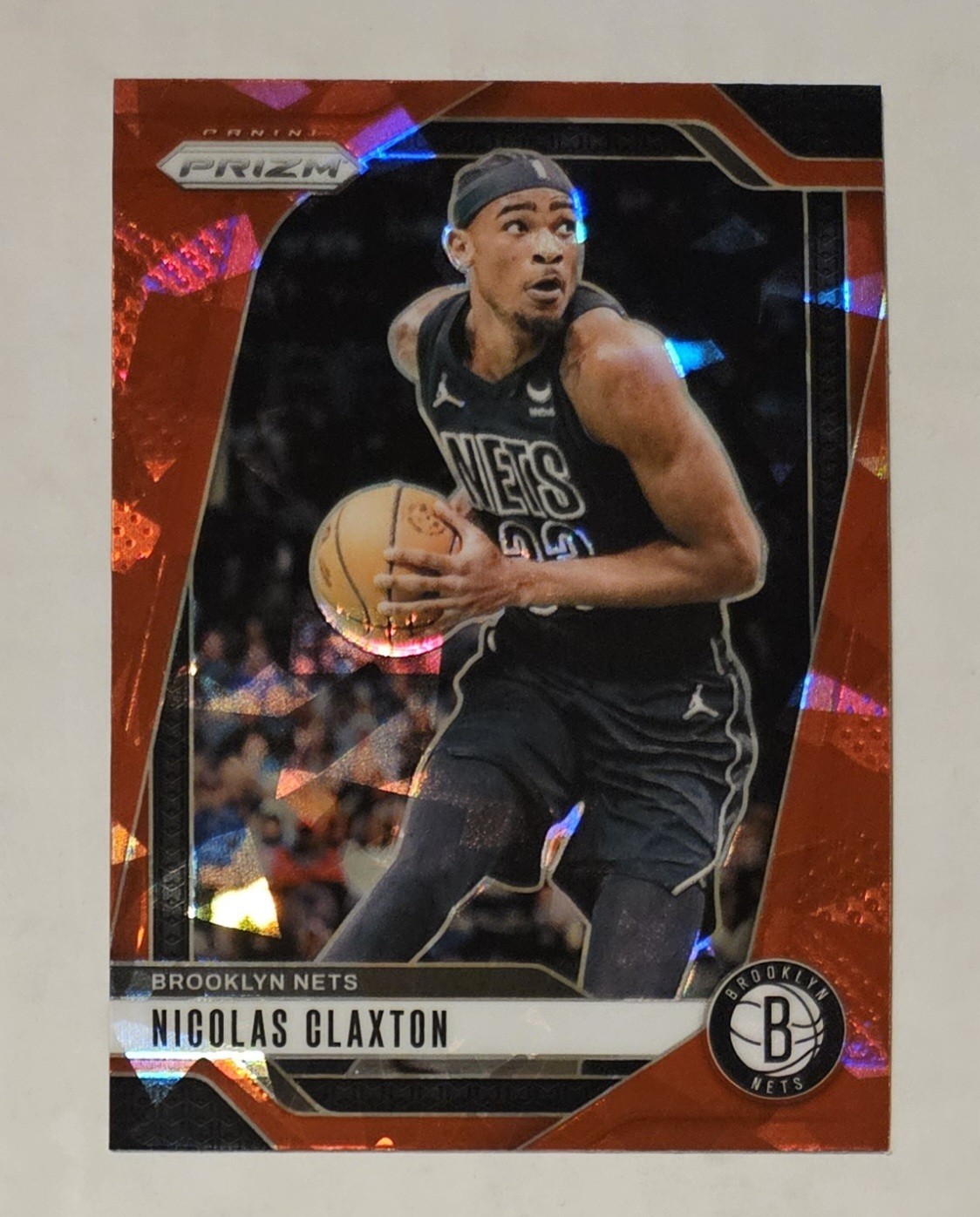 NICOLAS CLAXTON 2024-25 Panini Prizm - Red Ice Prizm #38 Nets All-SEC
