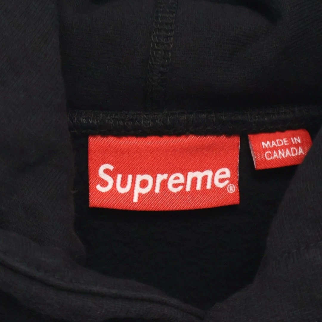 Felpa con cappuccio SUPREME 17AW logo arabo pullover felpa nera usata 7f94