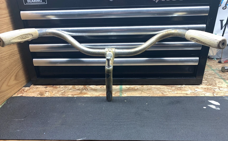 Manillar Schwinn Original Vintage Cuello de Ganso y Empuñaduras 26" Bicicleta Fiesta 1960 Foto 2 de 4