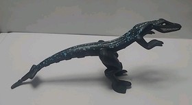 RARE LEGO MINIFIGURE, Dinosaur Mutant Lizard Raptor Black Blue Dino Attack 7296