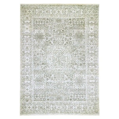 10'x14' Ivory 14th Century Influence Mamluk Design Hand Knotted Wool Rug R76548