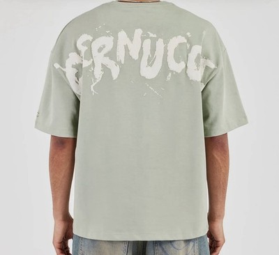 Cernucci REGULAR BACK PUFF PRINT T-SHIRT - GREEN Size Medium NWT