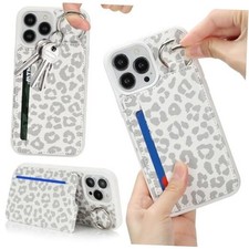           case with Card Holder iPhone 16 for iPhone 16 Plus C White leopard print
