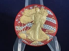 2021 1oz Silver Liberty Eagle.  “Space Red - Mosaic Gold”.  COA in Sleeve