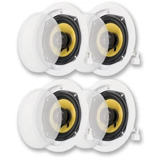 Acoustic Audio HD-5 Flush Mount In Ceiling Speakers Home Theater 2 Pair Pack