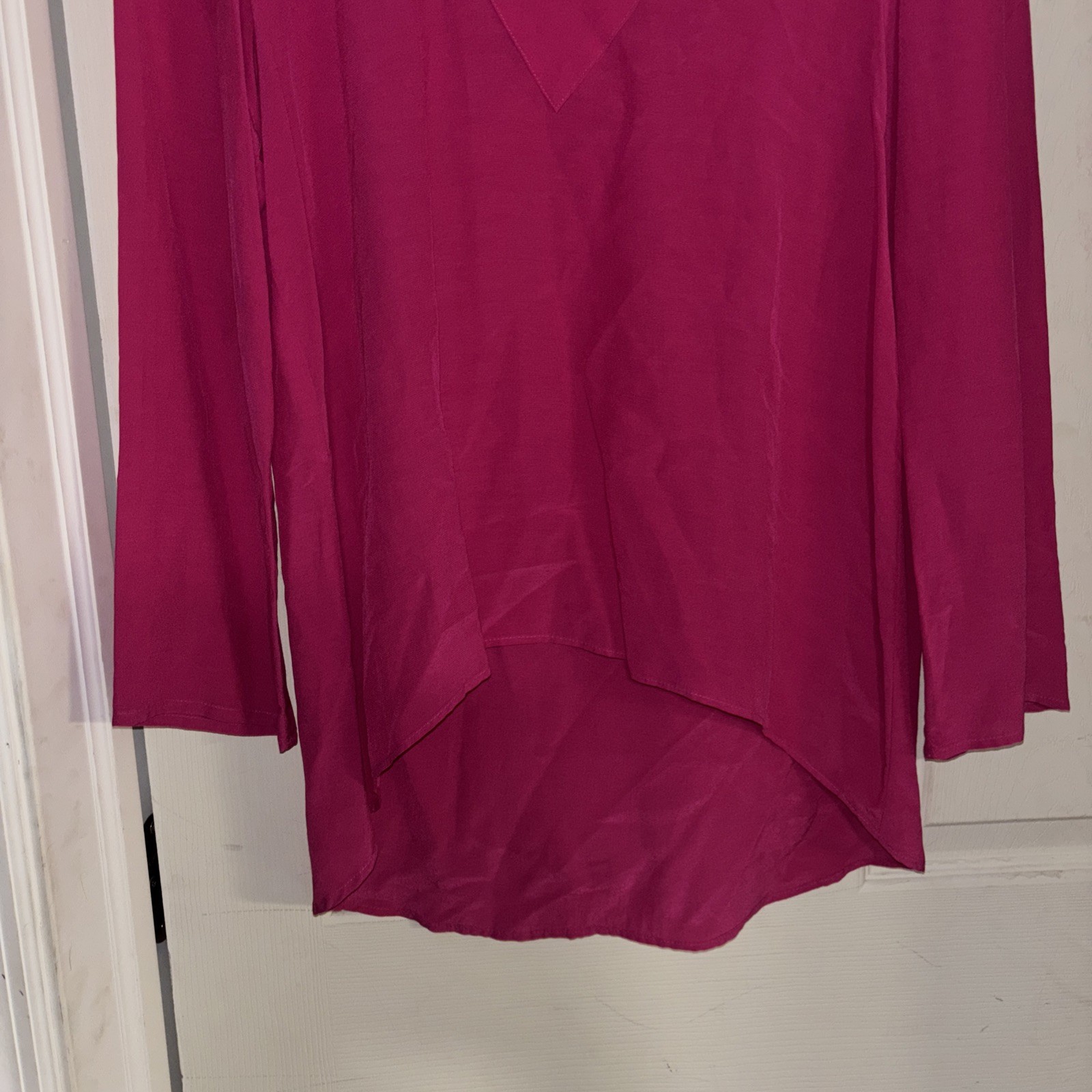 Zara Basic Size Small Bright  Pink Long Sleeved L… - image 3