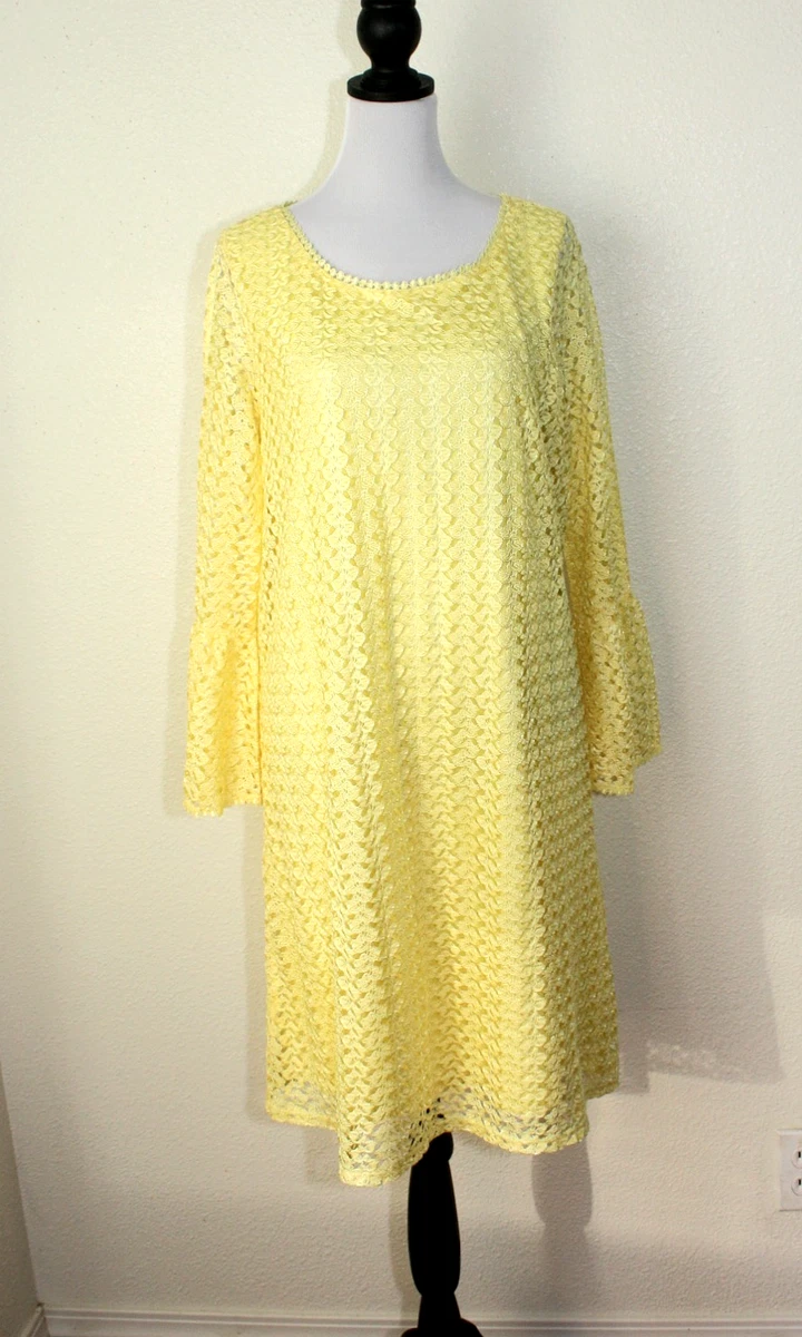 Yellow Lace Long Sleeve Dresses for Women for sale | eBay
