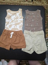 Boys Sz 6m Lot Of 2 Cute Short Outfits