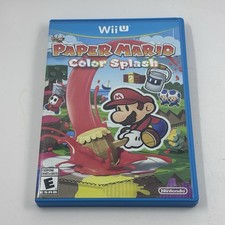 Paper Mario Color Splash Nintendo Wii U Game Tested & Complete
