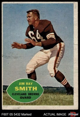 1960 Topps #28 Jim Ray Smith Browns-FB Baylor 1 - POOR