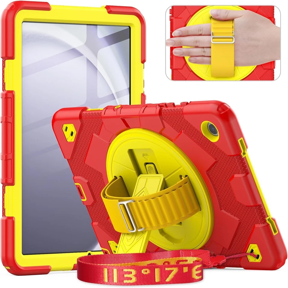 Red Tablet Case with Hand & Shoulder Strap - Galaxy Tab A9+ - Image 3 of 4