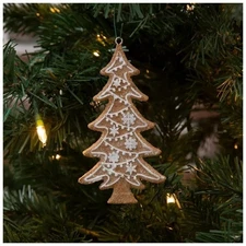 The Christmas Shoppe Gingerbread Tree Christmas Ornament 4.38"