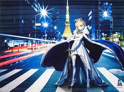 Fate Grand Order B2 Tapestry Saber Artoria Pendragon Kanto/Koshin Version