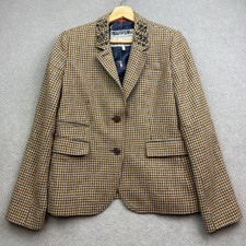 JOULES Tweed Jacket UK 12 WISTOW Blazer Dogstooth Country Hacking Houndstooth