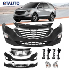 For 2018-2021 Chevrolet Chevy Equinox Front Bumper Upper Lower Grille Set Primed
