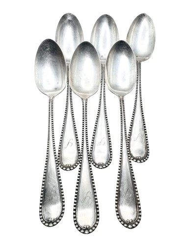 Vintage Sterling Silver 6 Spoons Simpson Hall Miller Co. International Silver Co