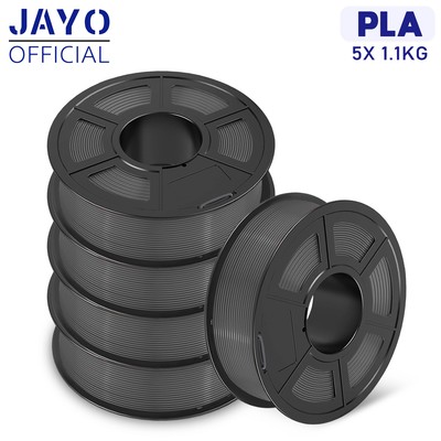 5X 1.1KG JAYO PLA 3D Printer Filament 1.75mm Gray No Bubble High Strength Bulk