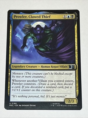 NM Prowler, Clawed Thief, MTG, Heroes Commander, Magic the Gathering, 186