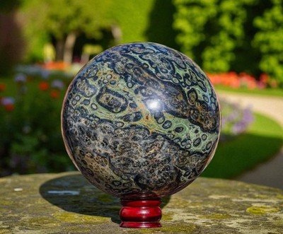 HUGE 200mm Kambaba Jasper Sphere - Energy Balancing Healing Chakra Stone Gift