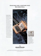 Jaeger-LeCoultre Reverso Duo Swiss Luxury Watches Since 1833 Vtg Mag Print Ad