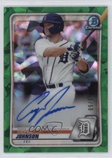 2020 Bowman Chrome Sapphire Edition Prospect Green 35/50 Cooper Johnson Auto 5h4