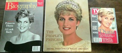 3 Princess Diana Collectibles: Biography: A Look Back; The People's Princess #Q