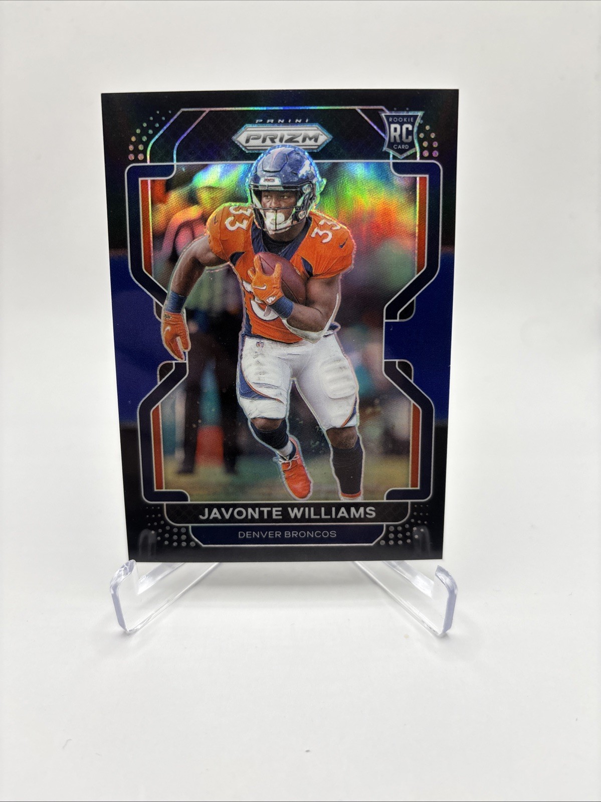 2021 Panini Chronicles - Prizm Black Javonte Williams #PB-23 Blue Prizm /25 (RC)